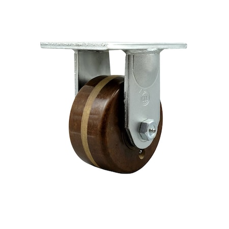 Service Caster 6'' Extra Heavy Duty High Temp Phenolic Wheel Rigid Top Plate Caster CRAN-SCC-KP92R630-PHRHT